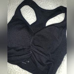 NVGTN SIZE XS Black Cinched Seamless Bra